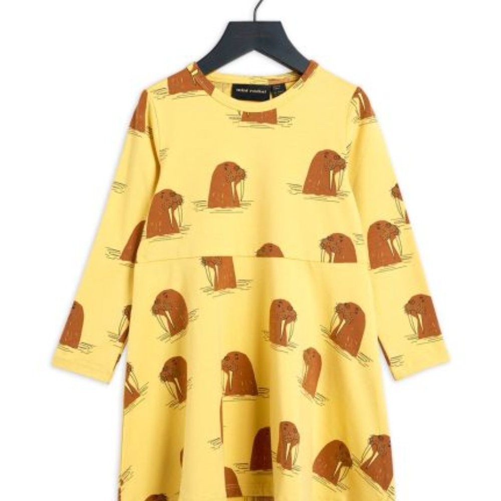 Mini Rodini Walrus Long Sleeve Dress 8-9 yrs